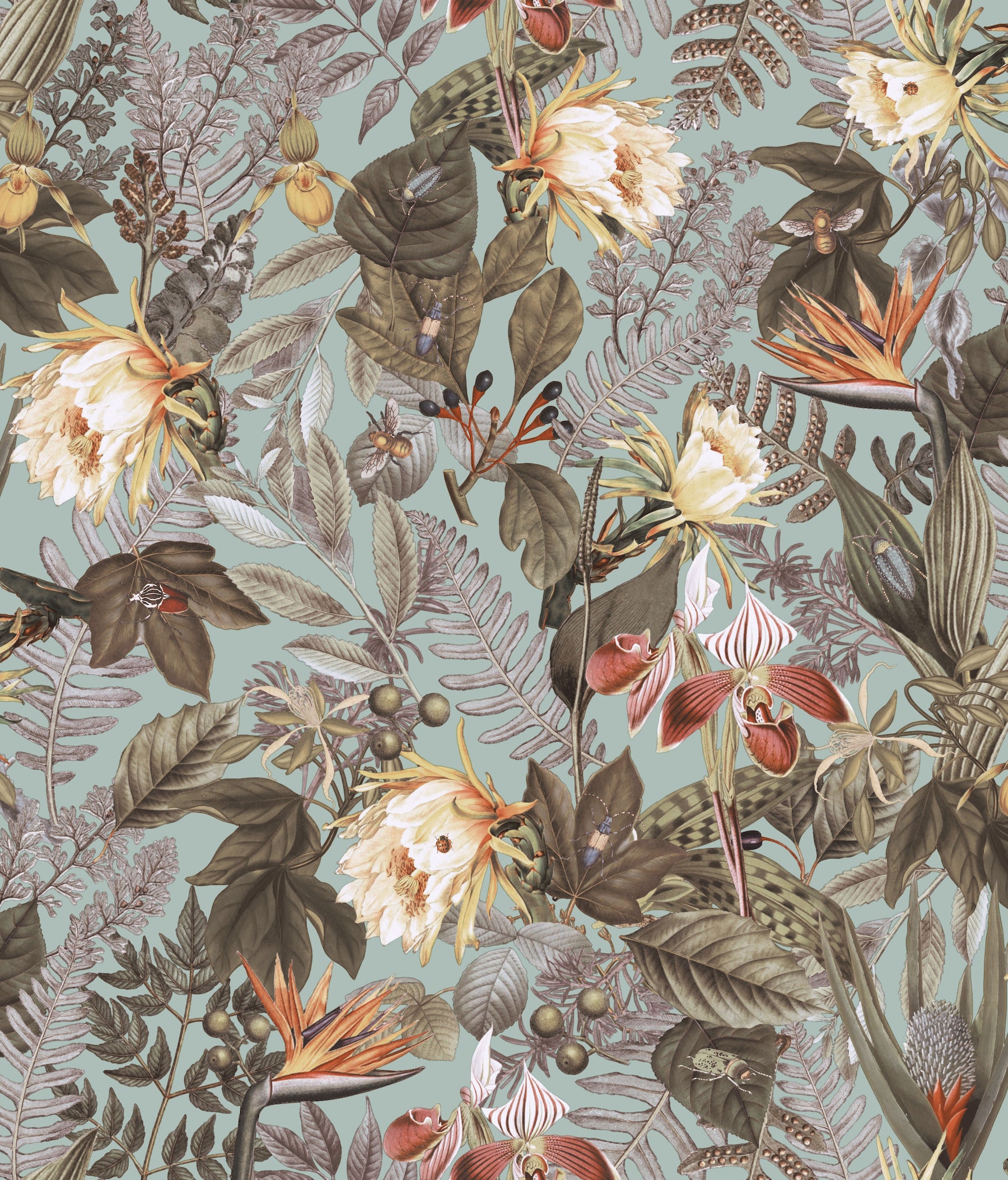 Tropical Flowers Peel and Stick Wallpaper by WallPops