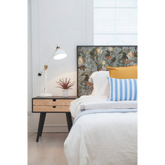 Tropical Flowers Peel and Stick Wallpaper in a room setting