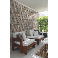 Tropical Flowers Peel and Stick Wallpaper in a room setting