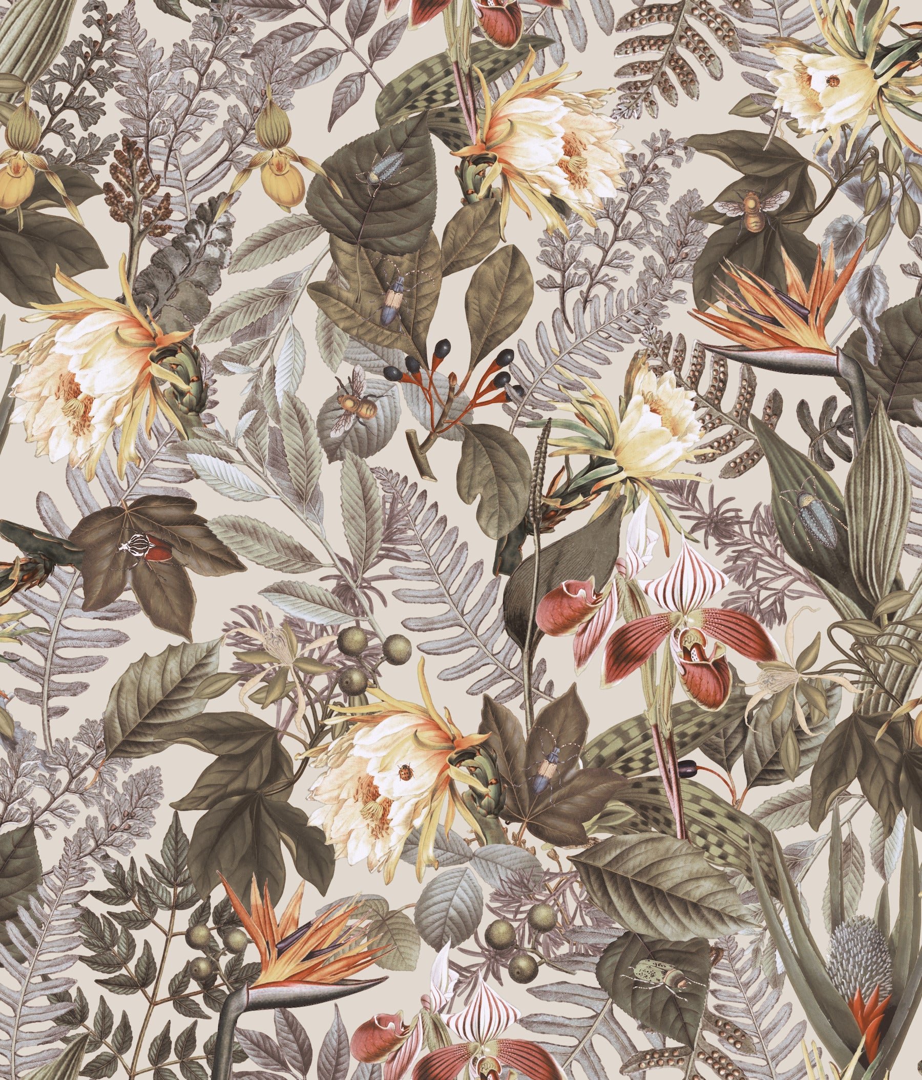Tropical Flowers Peel and Stick Wallpaper by WallPops
