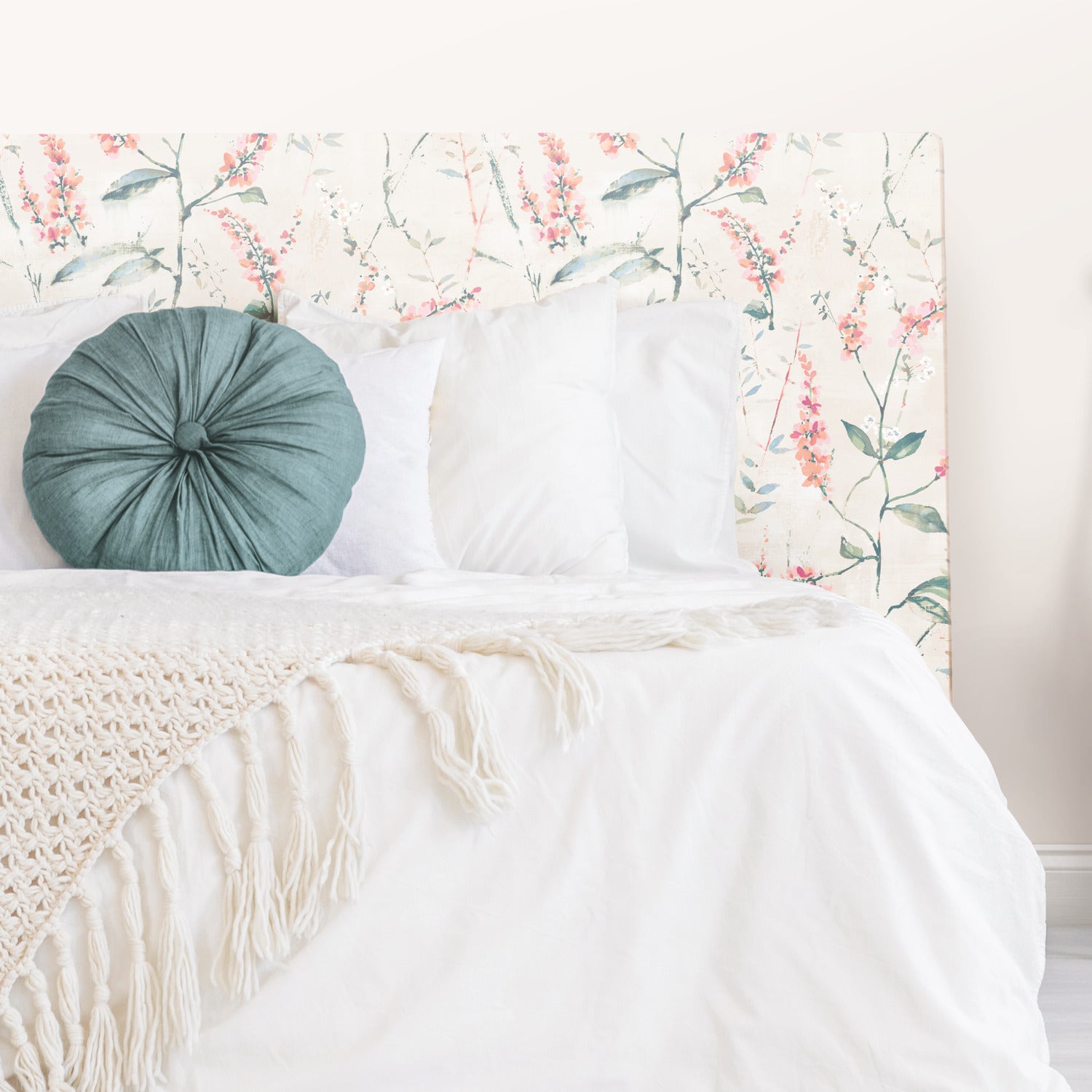Floral Sprig Peel and Stick Wallpaper in a room setting