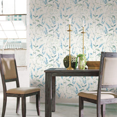 Floral Sprig Peel and Stick Wallpaper in a room setting
