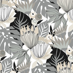 Retro Tropical Leaves Peel and Stick Wallpaper by WallPops