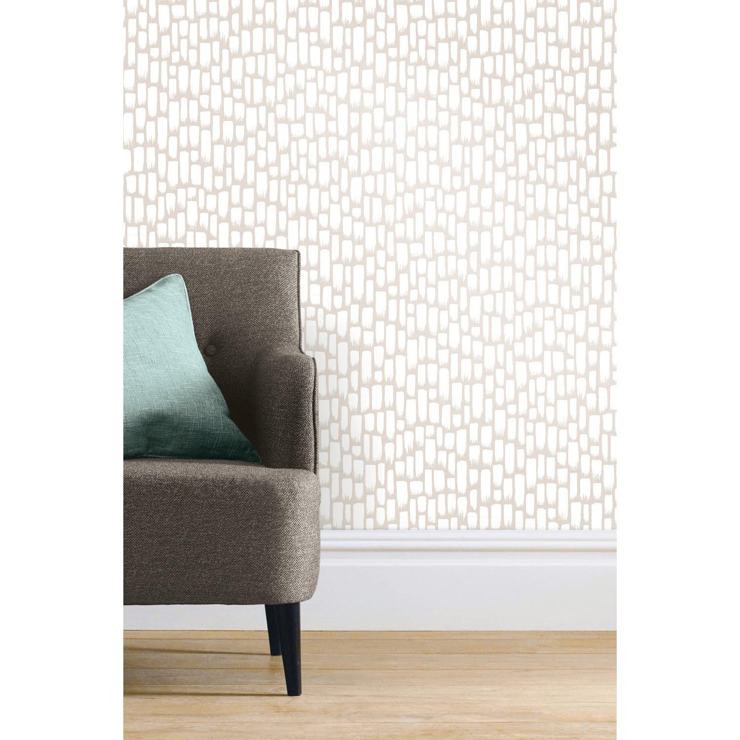 Sumi-E Peel and Stick Wallpaper in a room setting
