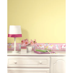 Magical Unicorn Peel and Stick Border in a room setting