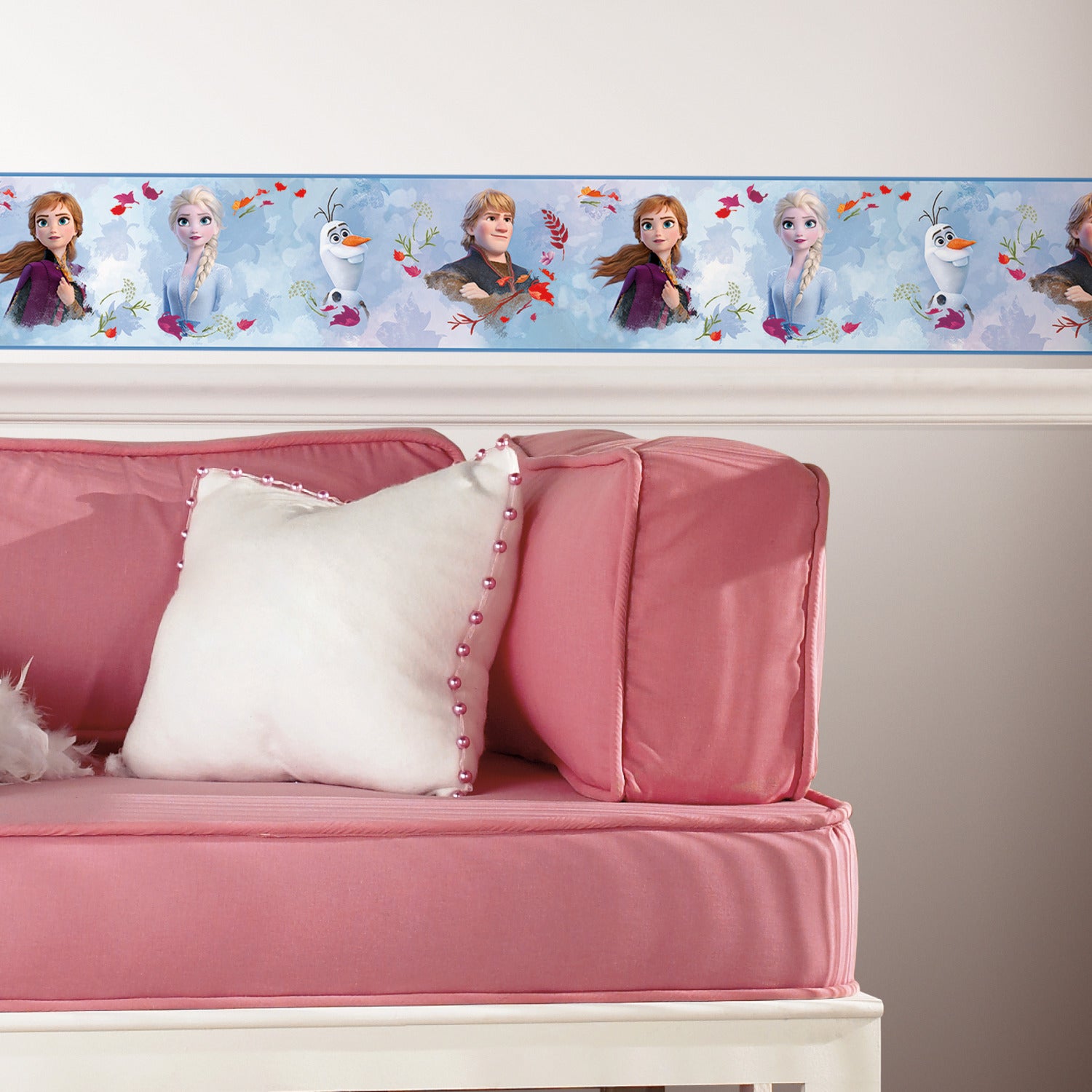 Disney Frozen 2 Peel and Stick Border in a room setting