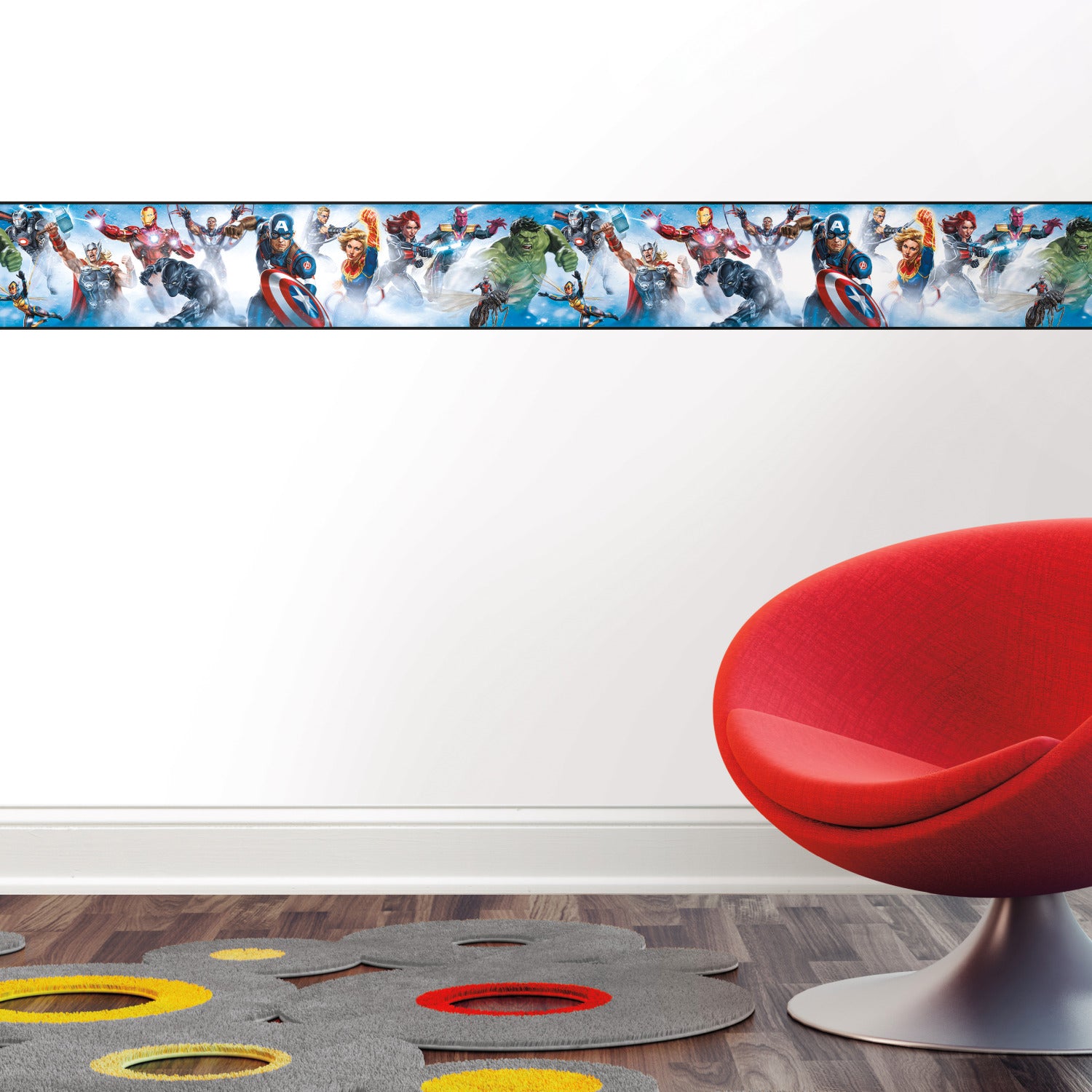 Avengers Gallery Art Borders in a room setting