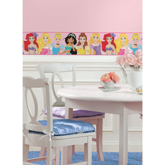 Disney Princesses Be Bright Be Bold Peel and Stick Border in a room setting
