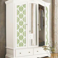 Hygge Fern Damask Peel and Stick Wallpaper in a room setting