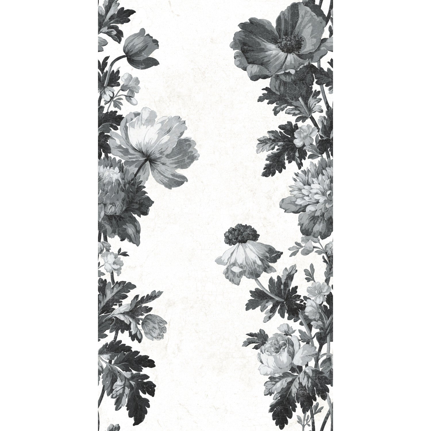 Watercolor Floral Stripe P&S Wallpaper - panels