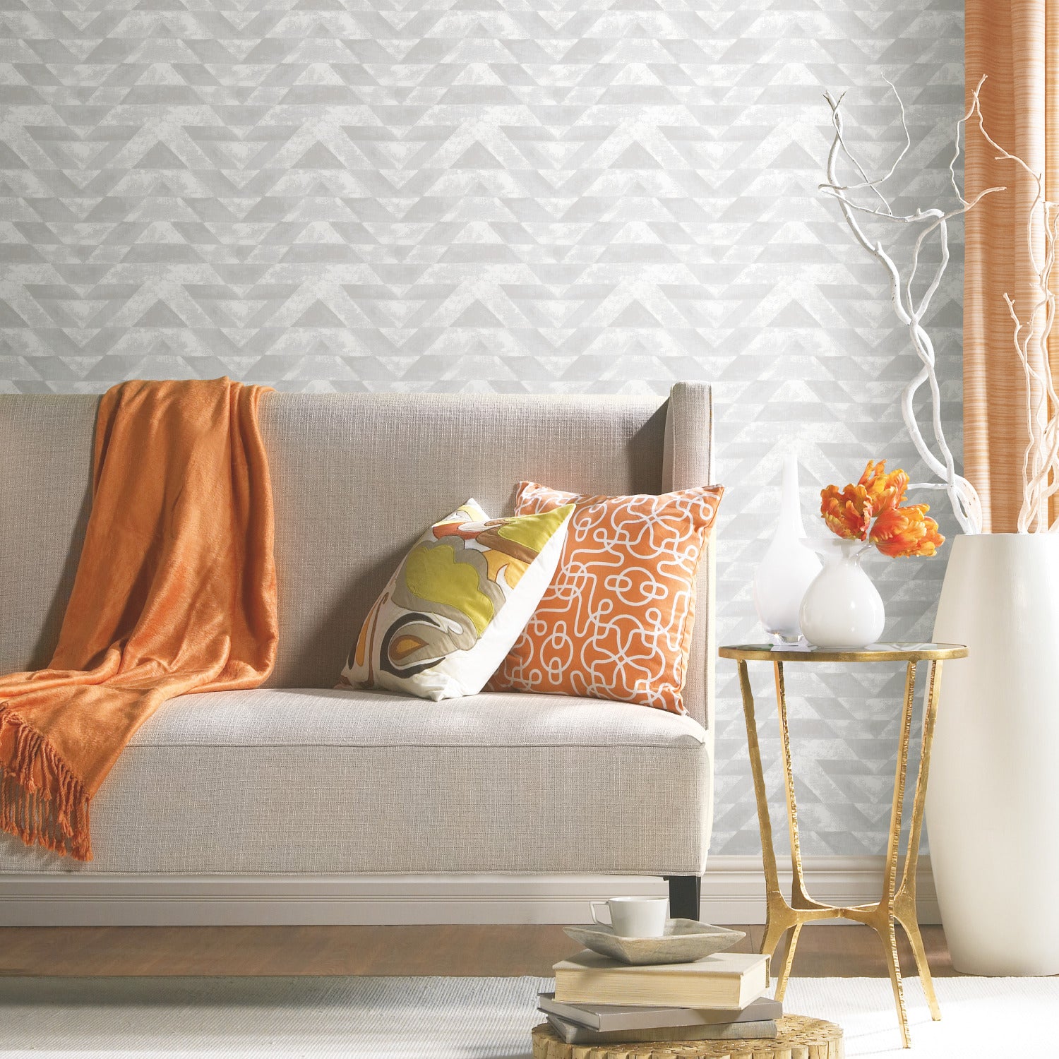 Southwest Geometric Peel and Stick Wallpaper in a room setting