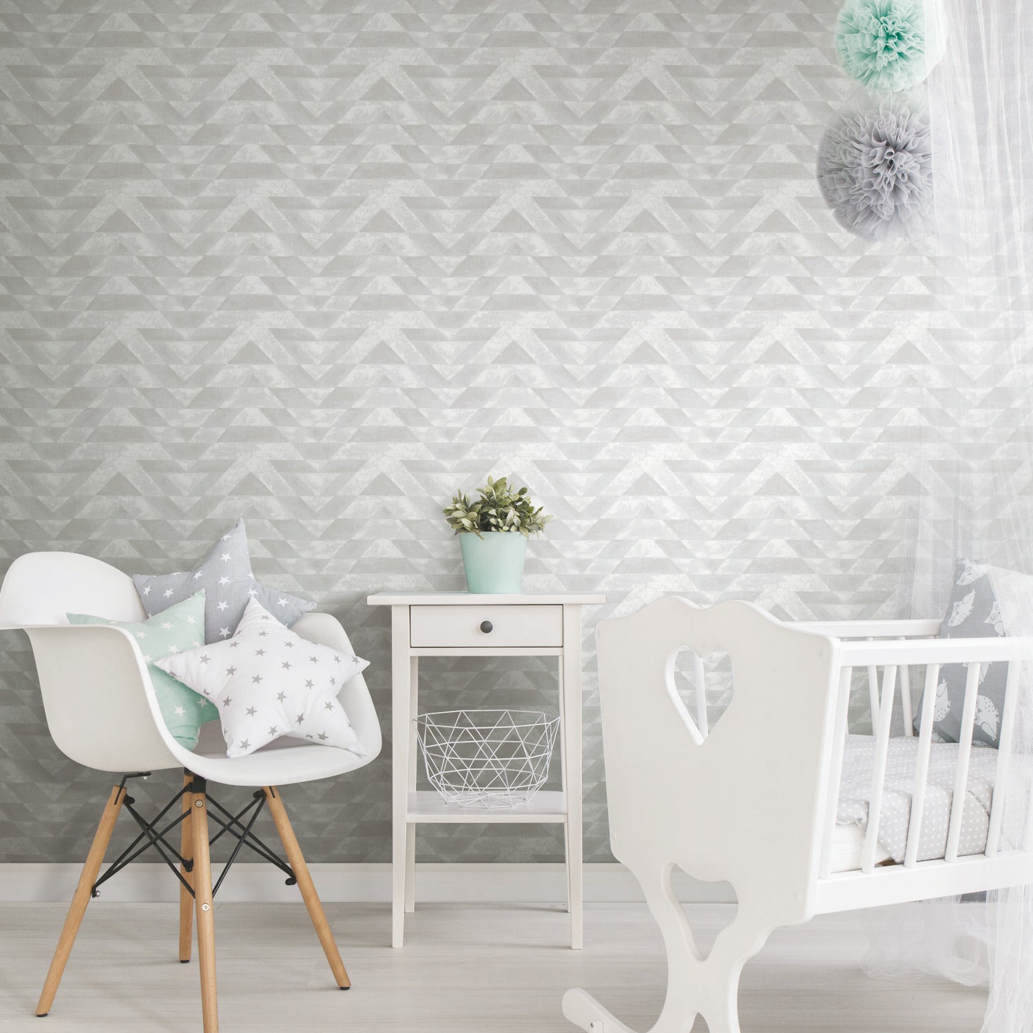 Southwest Geometric Peel and Stick Wallpaper in a room setting