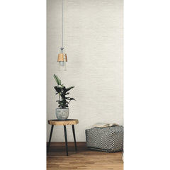 Faux Grasscloth Peel and Stick Wallpaper in a room setting