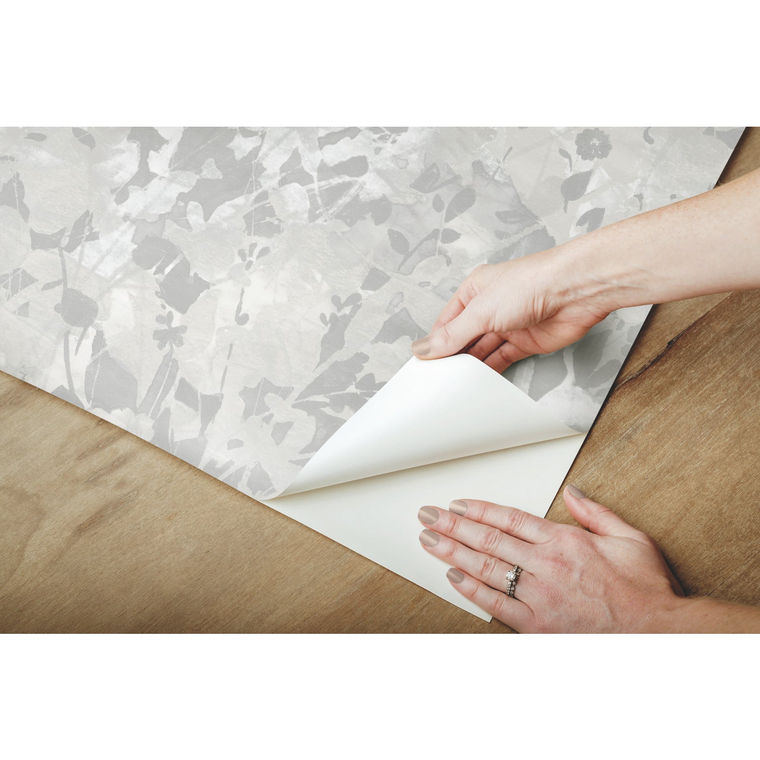 Wildflower Shadows Peel and Stick Wallpaper - how to peel