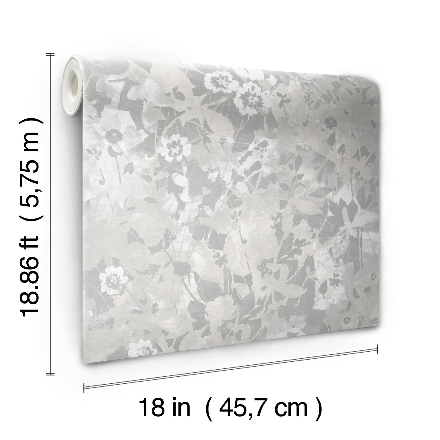 Wildflower Shadows Peel and Stick Wallpaper - dimensions