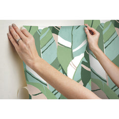 Hearts of Palm Peel and Stick Wallpaper - how to stick