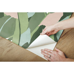Hearts of Palm Peel and Stick Wallpaper - how to peel