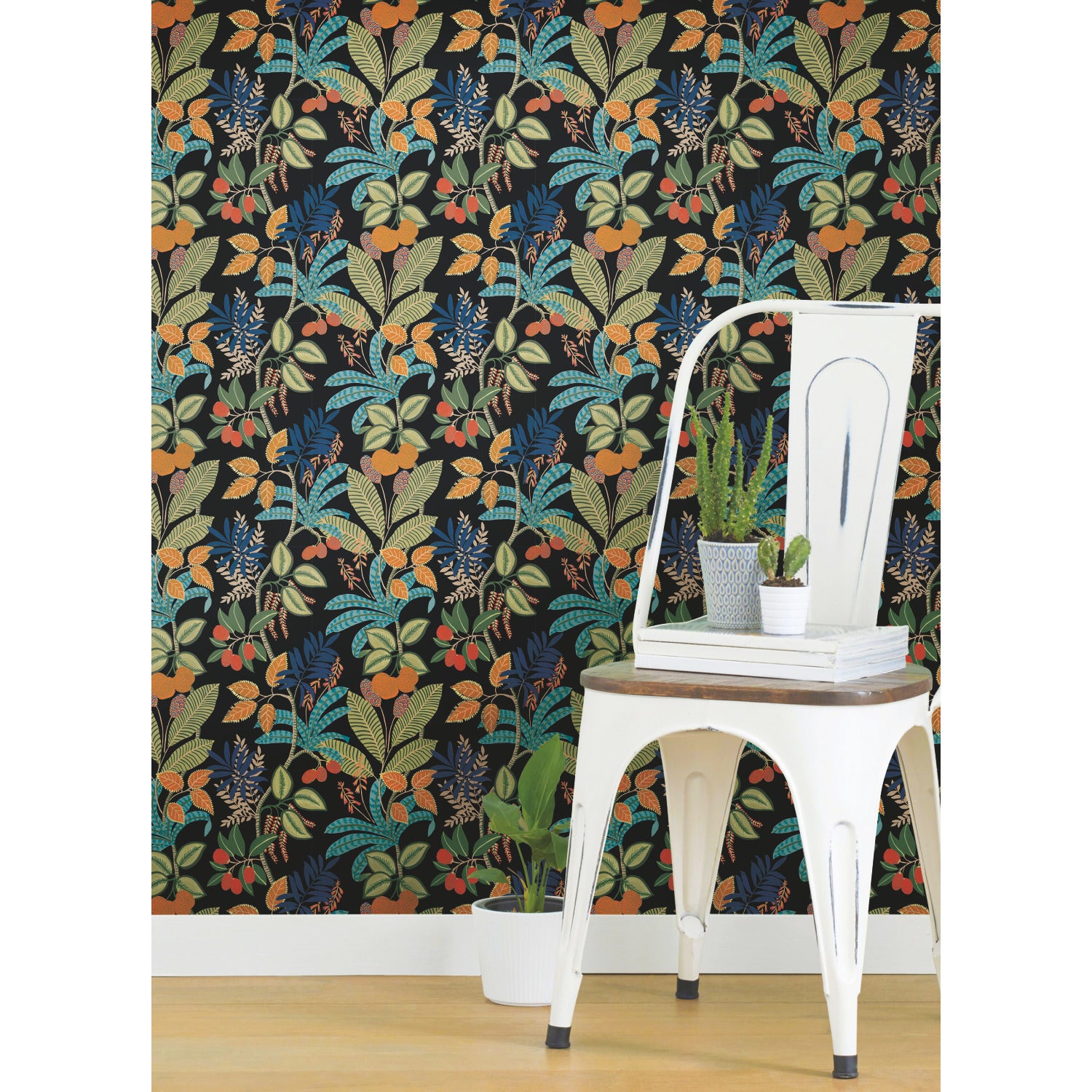 Funky Jungle Peel and Stick Wallpaper in a room setting