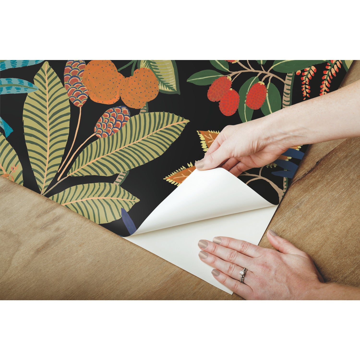 Funky Jungle Peel and Stick Wallpaper - how to peel