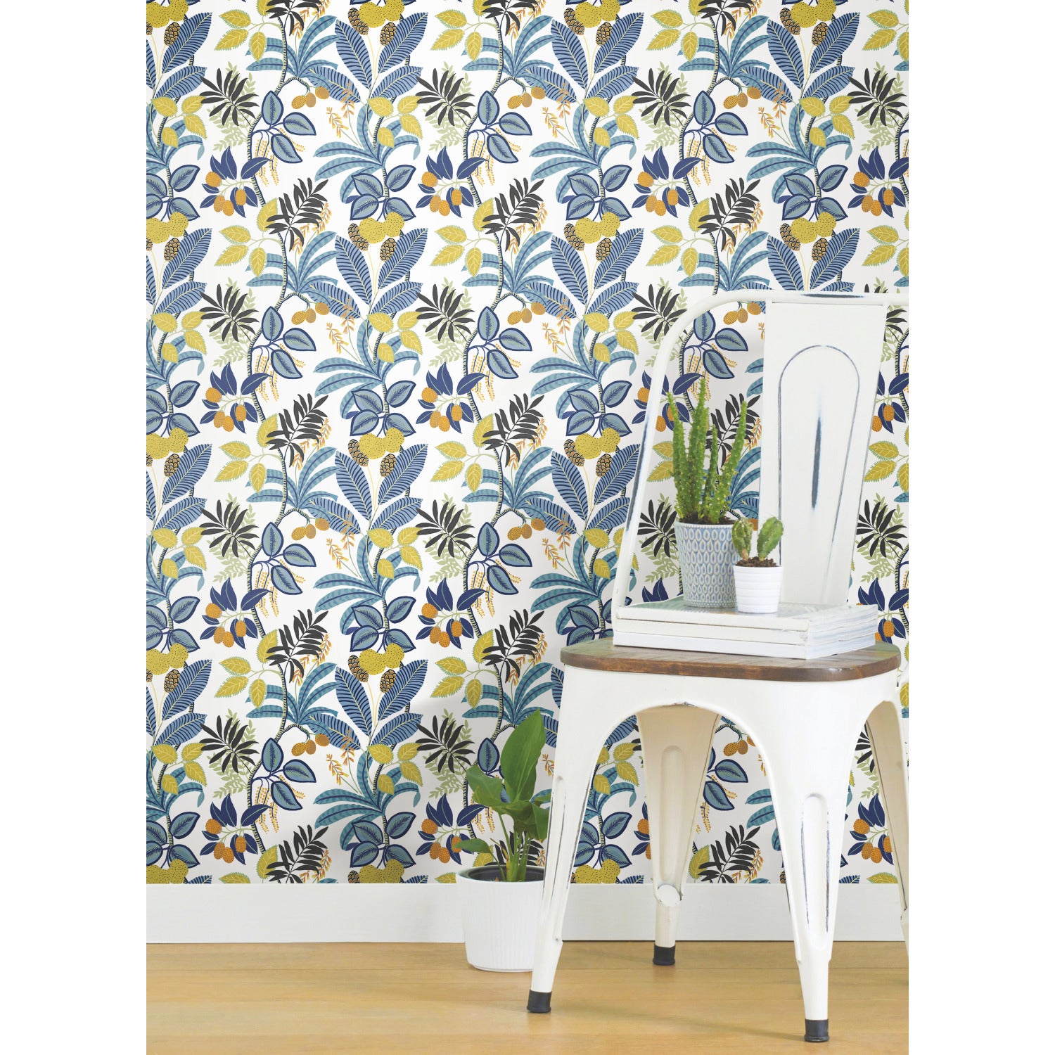 Funky Jungle Peel and Stick Wallpaper in a room setting