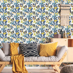 Funky Jungle Peel and Stick Wallpaper in a room setting