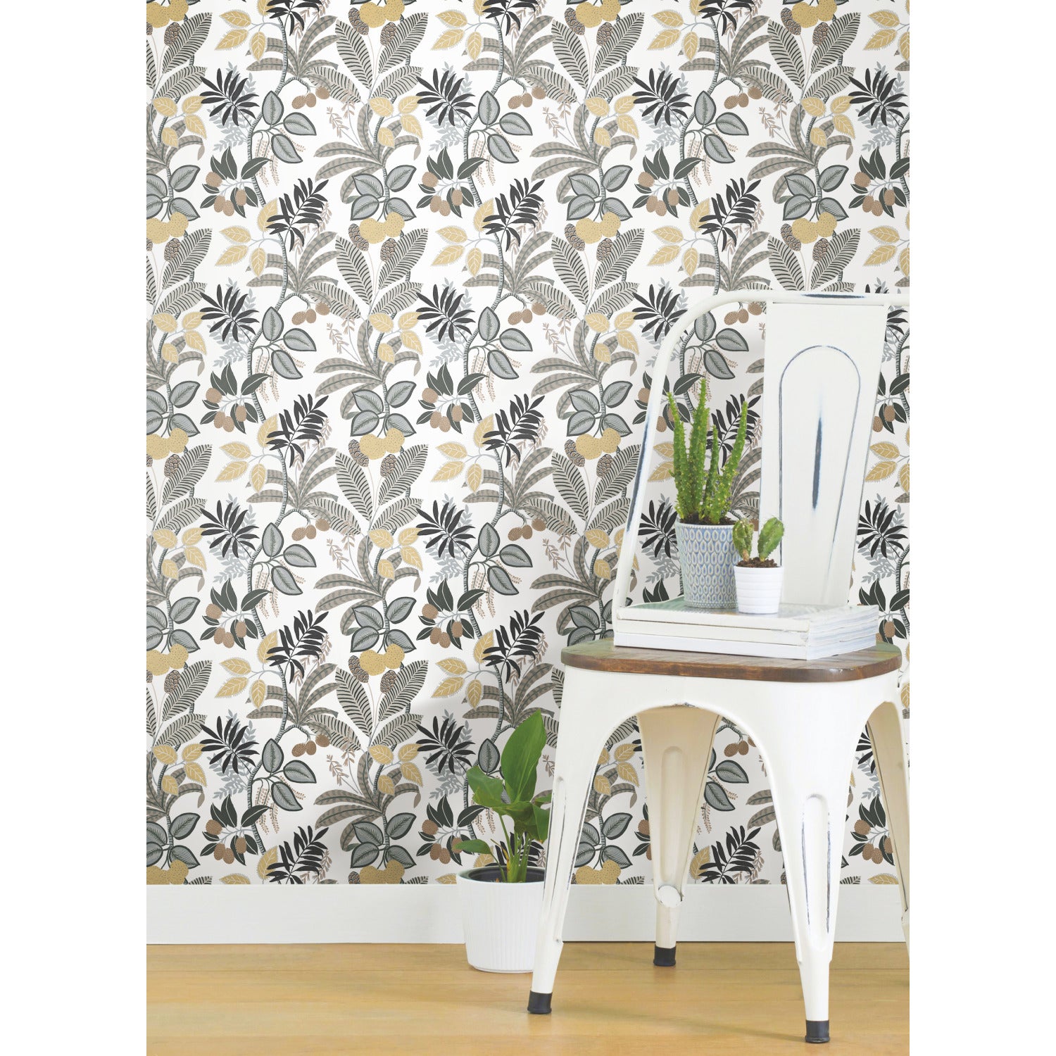 Funky Jungle Peel and Stick Wallpaper in a room setting