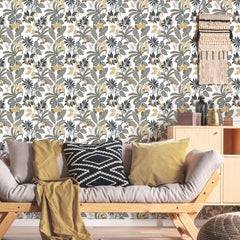 Funky Jungle Peel and Stick Wallpaper in a room setting