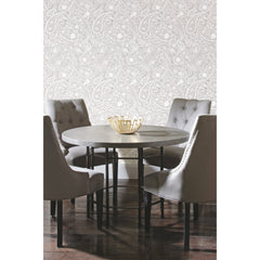 Paisley Prince Peel and Stick Wallpaper in a room setting