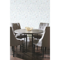 Paisley Prince Peel and Stick Wallpaper in a room setting