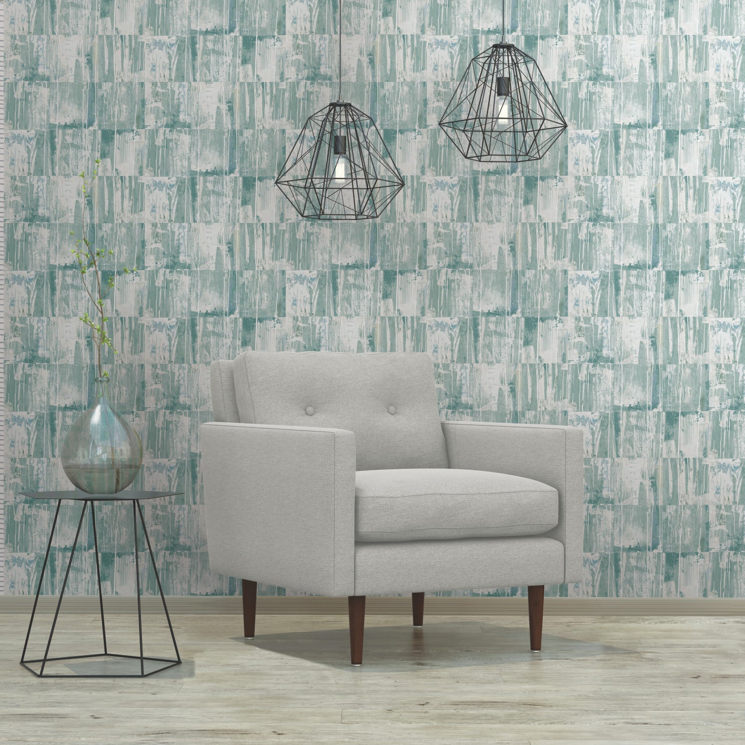 Washout Peel and Stick Wallpaper in a room setting
