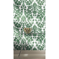 Vine Damask Peel and Stick Wallpaper in a room setting