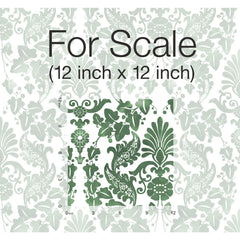 Vine Damask Peel and Stick Wallpaper pattern close-up