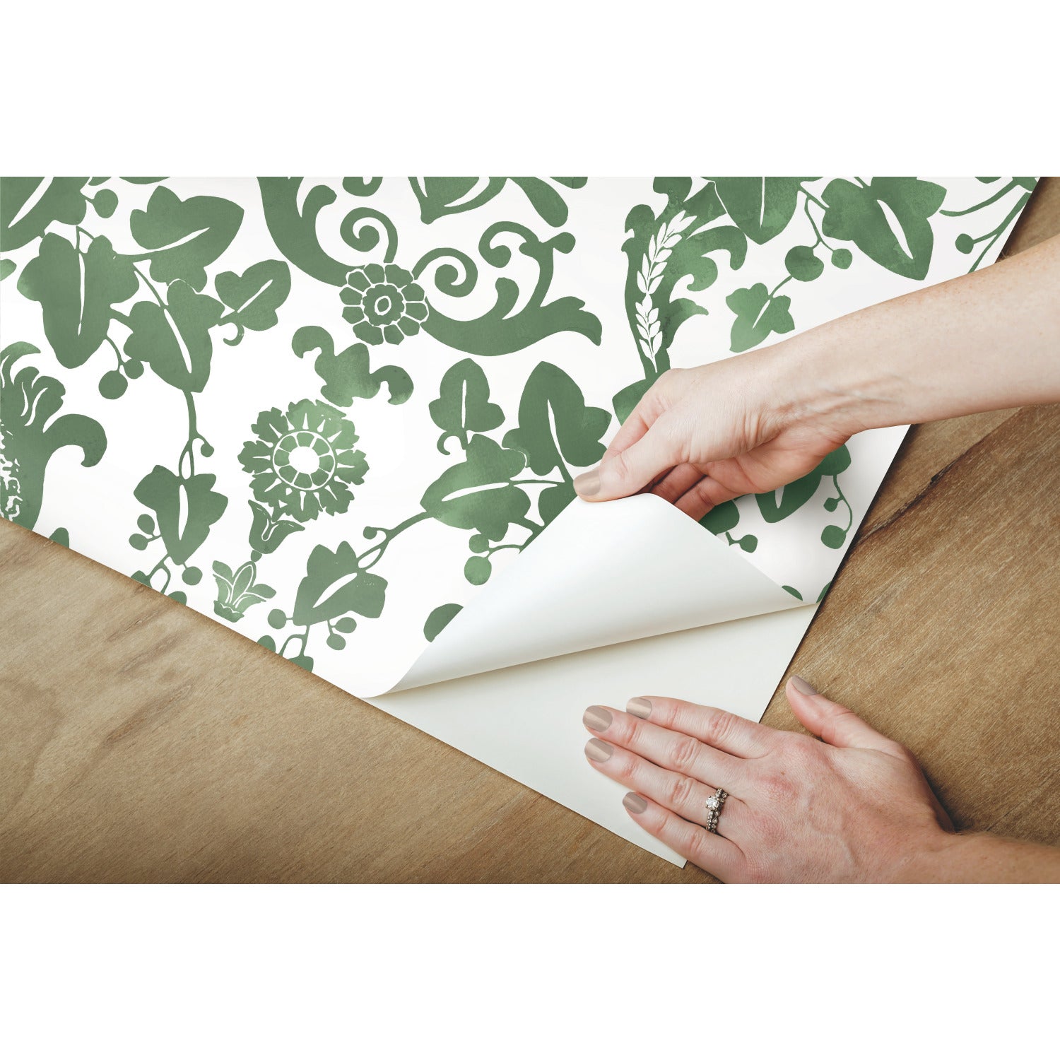 Vine Damask Peel and Stick Wallpaper - how to peel