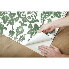Vine Damask Peel and Stick Wallpaper - how to peel