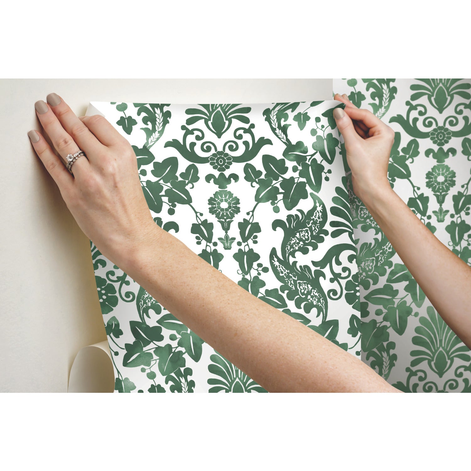 Vine Damask Peel and Stick Wallpaper - how to stick