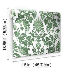 Vine Damask Peel and Stick Wallpaper - dimensions