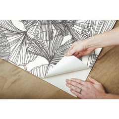 Ginkgo Leaves Peel and Stick Wallpaper - how to peel