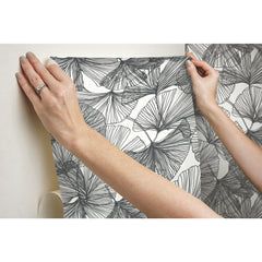 Ginkgo Leaves Peel and Stick Wallpaper - how to stick