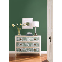 Ginkgo Leaves Peel and Stick Wallpaper in a room setting