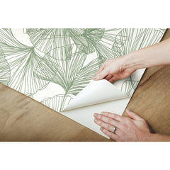 Ginkgo Leaves Peel and Stick Wallpaper - how to peel