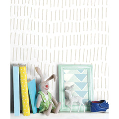 Tick Mark Peel and Stick Wallpaper in a room setting