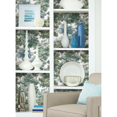 Old World Trees Peel and Stick Wallpaper in a room setting