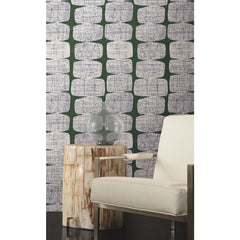 Mid-Century Beads P&S Wallpaper in a room setting