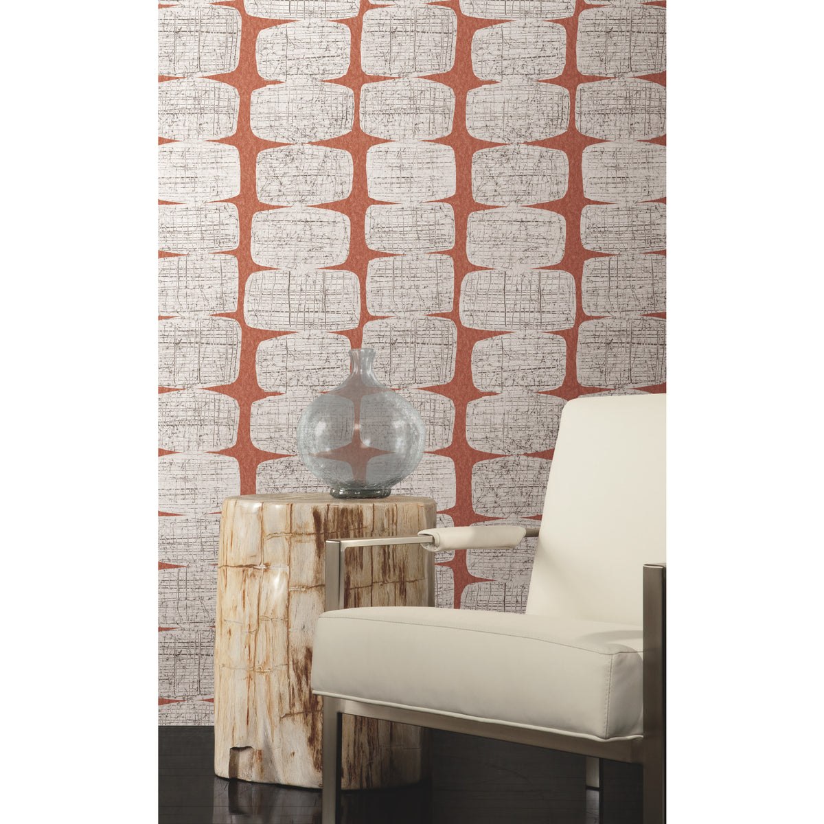 Mid-Century Beads Peel & Stick Wallpaper in a room setting