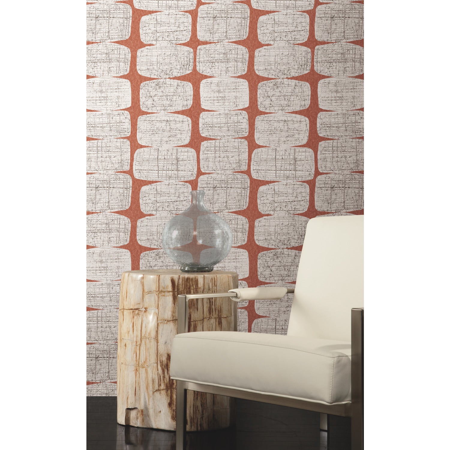 Mid-Century Beads Peel & Stick Wallpaper in a room setting