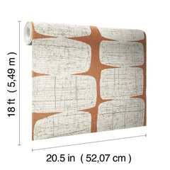 Mid-Century Beads Peel & Stick Wallpaper - dimensions