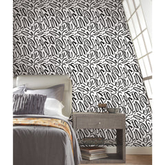 Curly Strokes Peel and Stick Wallpaper in a room setting