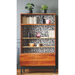 Curly Strokes Peel and Stick Wallpaper in a room setting