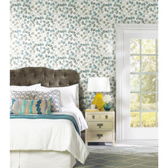Cat Coquillette Eucalyptus Peel and Stick Wallpaper in a room setting