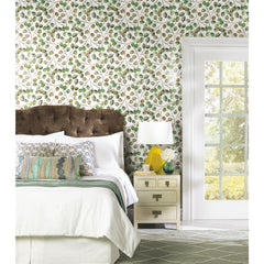 Cat Coquillette Eucalyptus Peel and Stick Wallpaper in a room setting